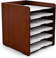 Organizador de Escritório para Documentos A4, MDF, Suporte para Folhas (Madeira)