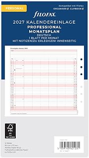 Filofax Kalendereinlage Personal Professional Monatspl. deutsch 2027
