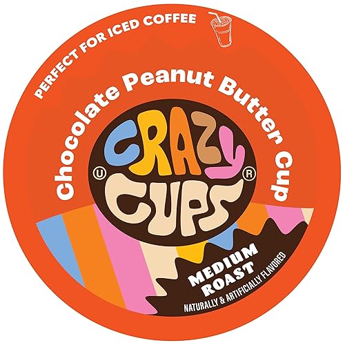 Crazy Cups - Selección surtida de cápsulas de café simple para amantes del café con chocolate para preparar K Cup