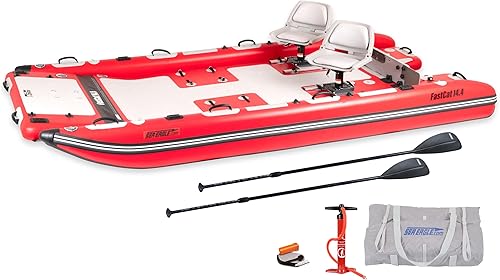 Miniatura 11 de Sea Eagle FastCat Catamarán Bote Inflable para 2-4 Personas - Rígido, Alta Presión, Todo Drop Stitch, Fácil Configuración, Auto-Achique