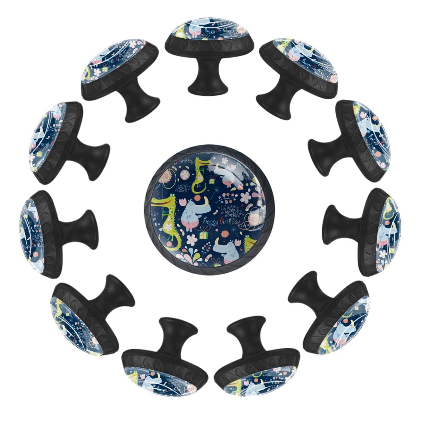 Boutons de tiroir animal bleu de 35mm pour décorer une chambre d'enfant