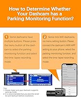 Vista 5 de Kit de cableado para cámara de salpicadero, 13.1 ft/13.12 pies, 12 V-24 V a 5 V 2.5 A, cargador de cámara de tablero de automóvil, cable