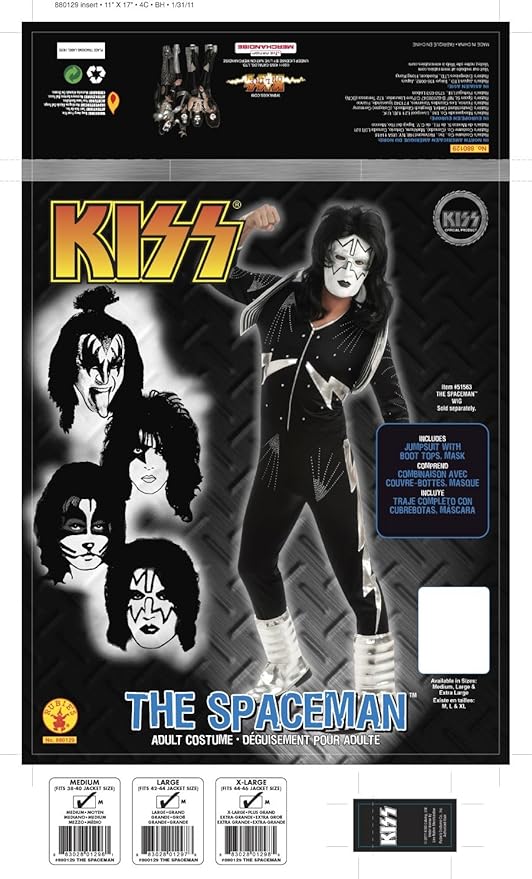 Amazon.com: Kiss Deluxe The Spaceman Costume : Clothing, Shoes 