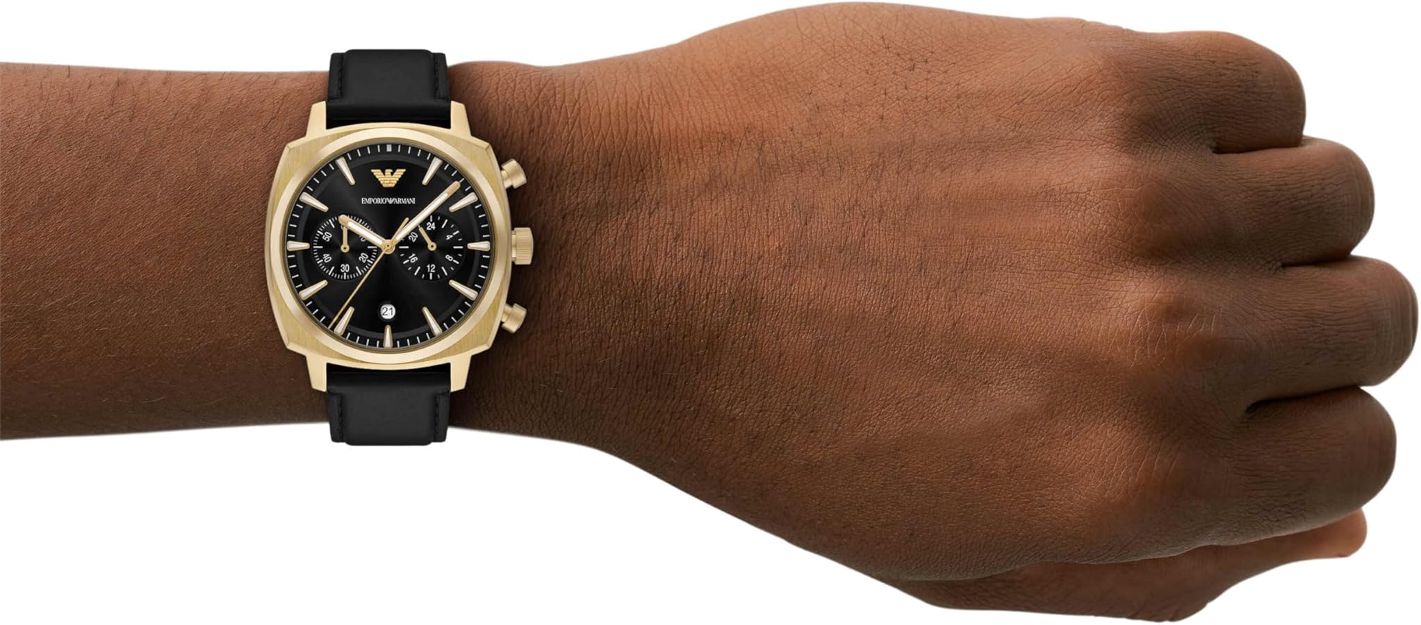 Amazon.com: Emporio Men's Chronograph Black Leather Watch (Model