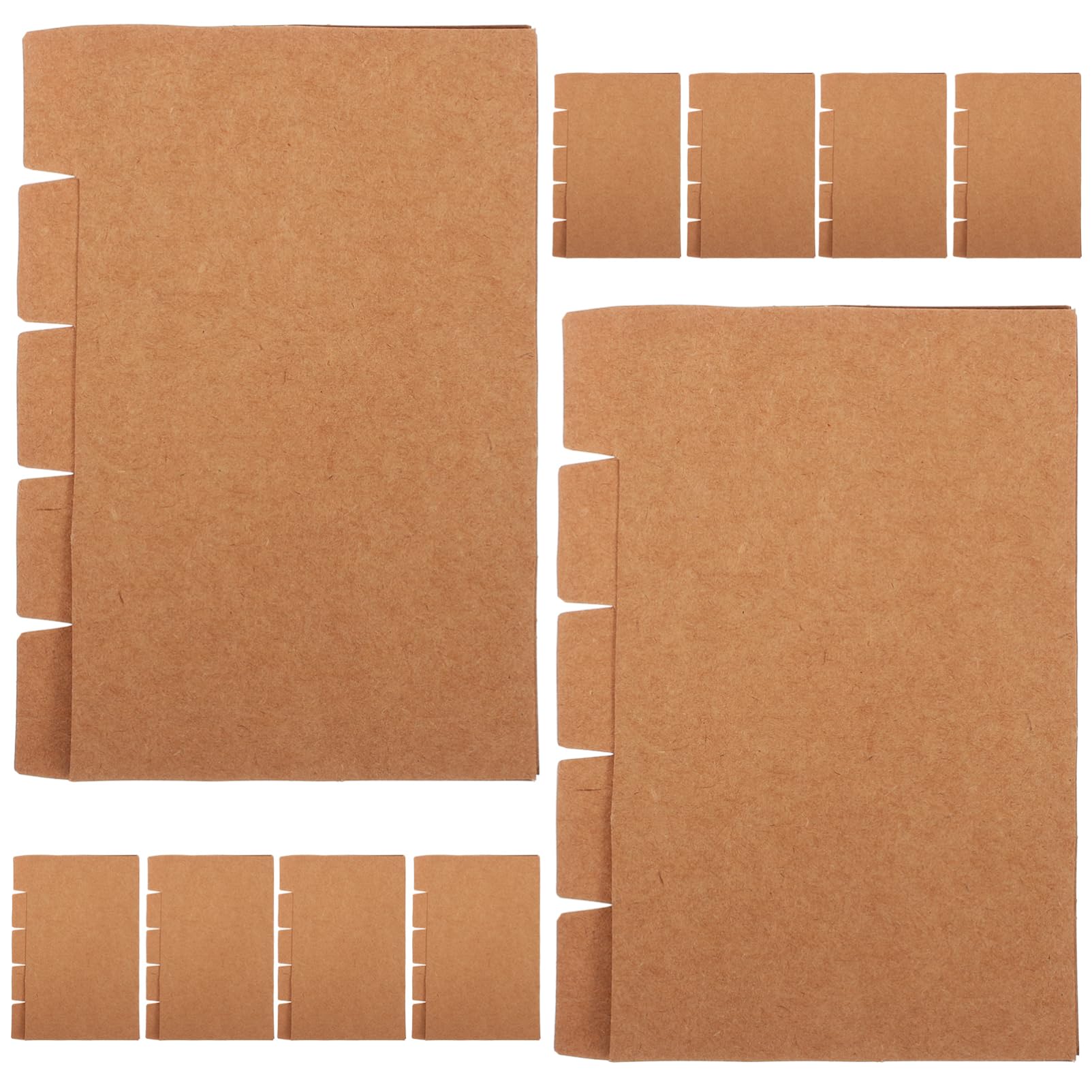 HOMSFOU 80 Sätze Oxford Index Cards Praktische Trennblätter für Ordner pro Set aus Braunem Kraftpapier für Büro und Studium