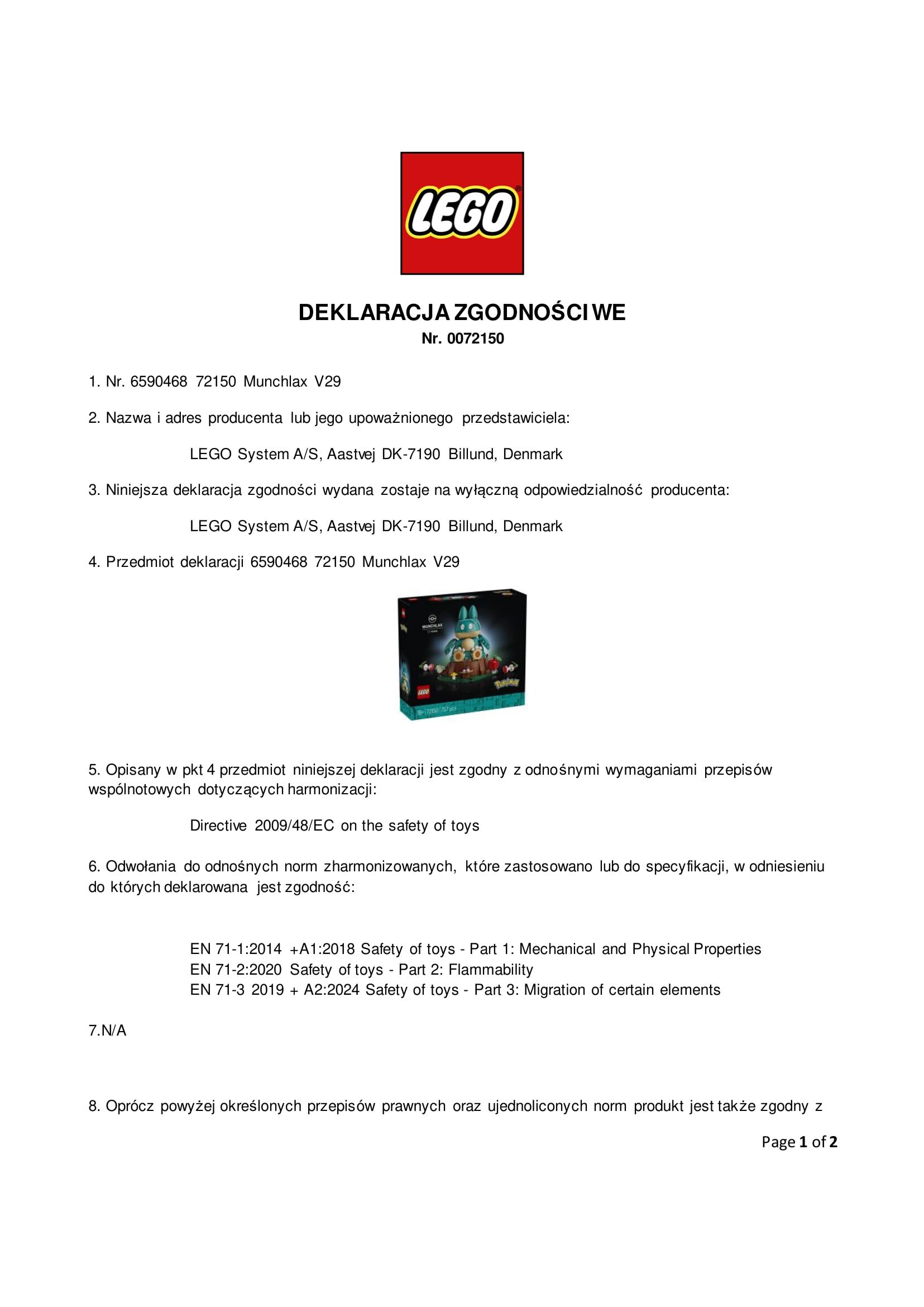 LEGO Pokémon Munchlax 72150 | Kolekcjonerska figurka Pokémona, zestaw konstrukcyjny dla dorosłych, prezent dla fana gry, gamingowa dekoracja, 757 elementów