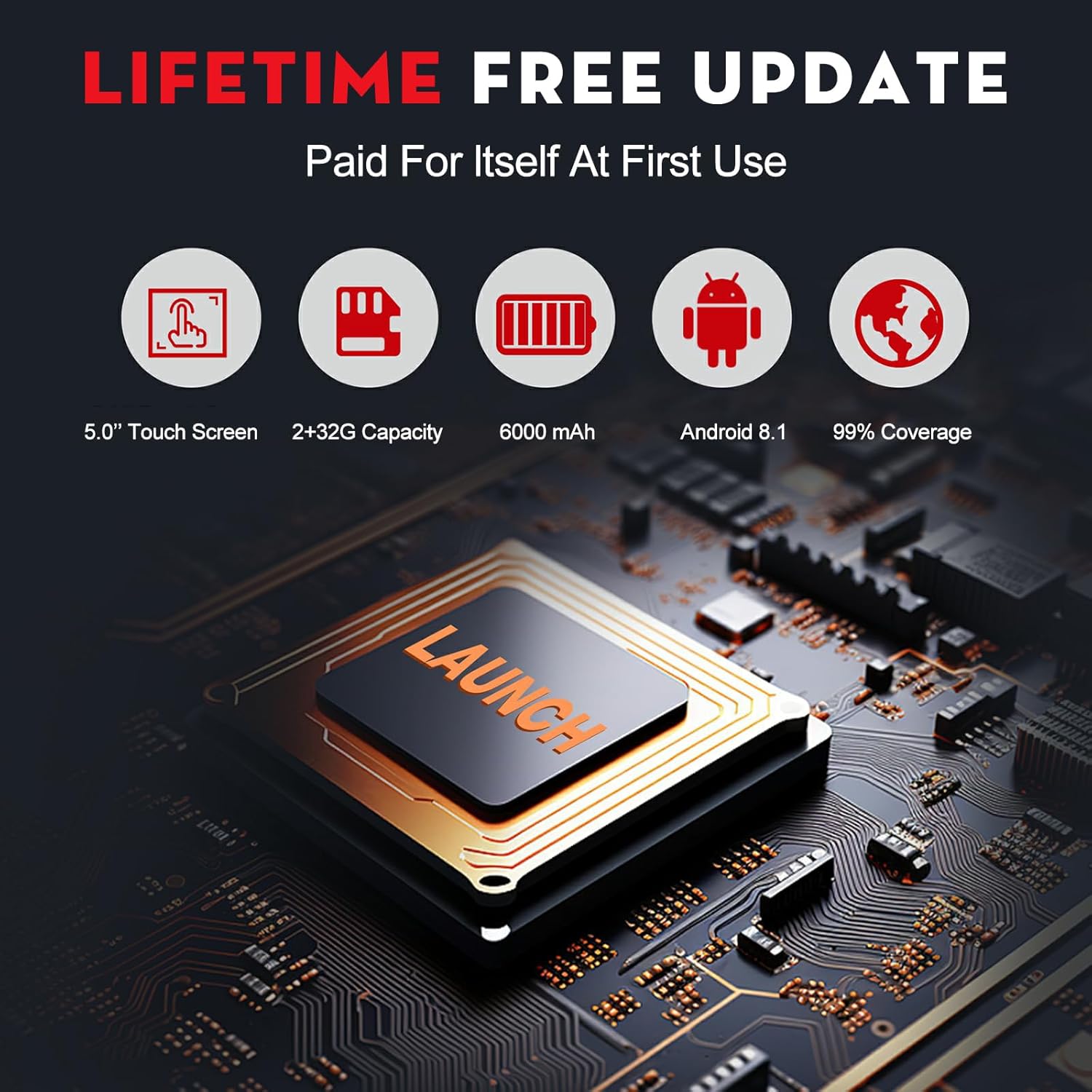 LAUNCH CRP123I V2.0 Elite OBD2 Scanner, 2026 Upgraded Diagnostic Scan Tool with 7 Reset, Oil/SAS/Throttle/Brake/BMS/DPF Reset/ABS Bleeding, Multi System Code Reader, Lifetime Free Update, FCA SGW