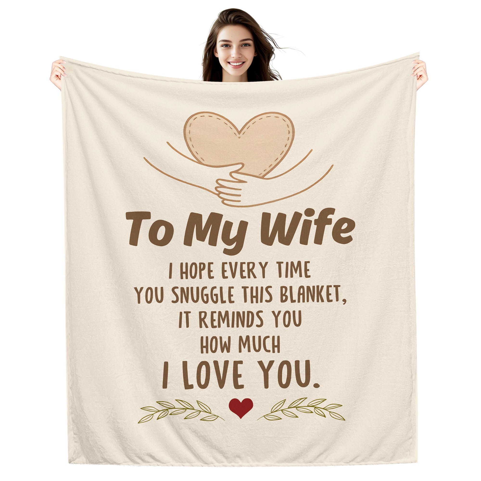 Amorea To My Wife I hope every time you snuggle this blanket it reminds you how much I love you Blanket for Wife Birthday Valentine's Day Anniversary (wife)