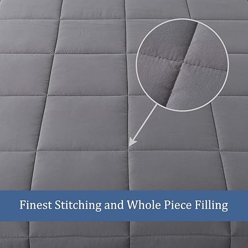 Miniatura 9 de MAPLE DOWN Edredón suave tamaño California King con relleno alternativo, ligero, esponjoso, transpirable, lavable a máquina, color blanco