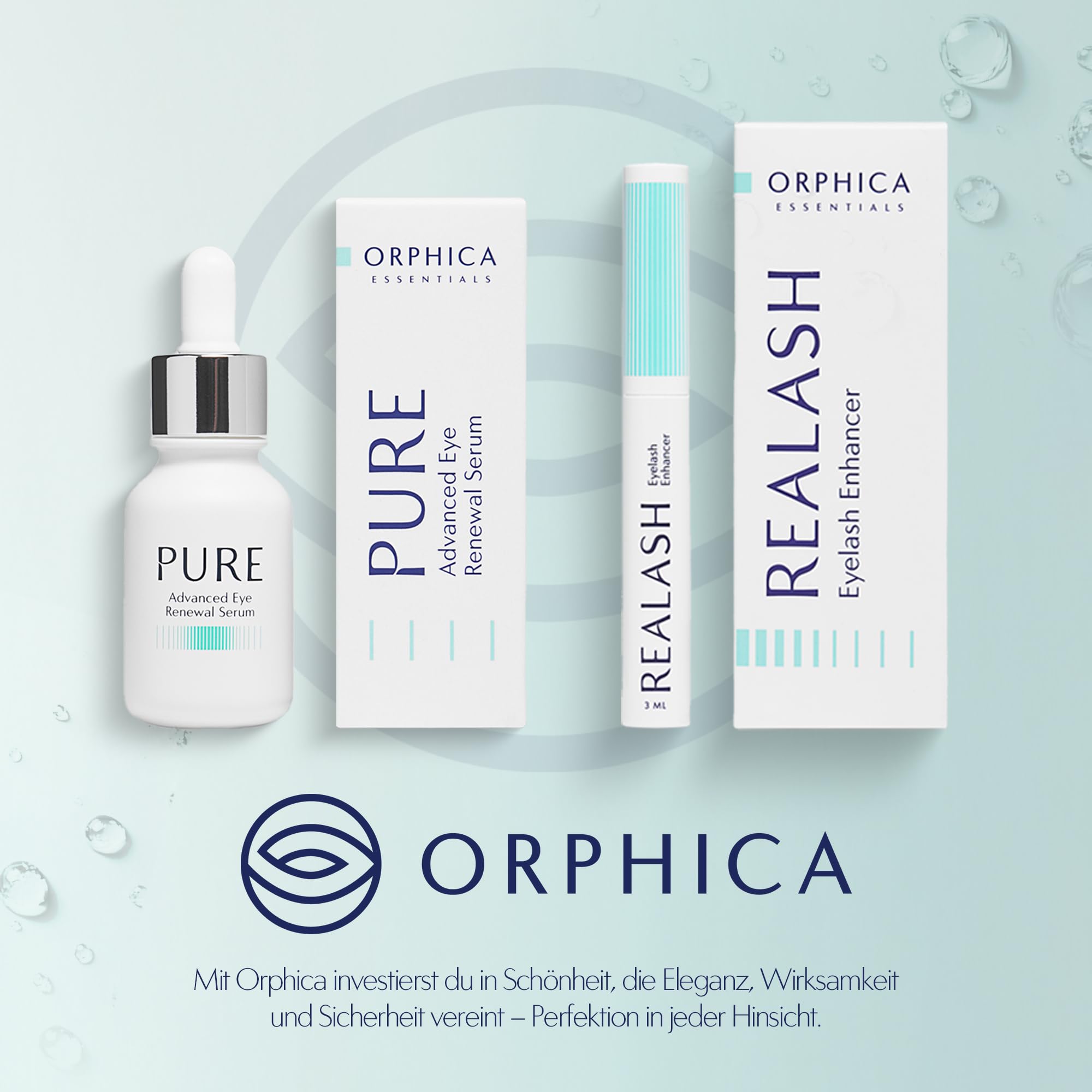 ORPHICA Augenserum Pure Advanced 15 ml - Eye Renewal Serum, Sofort straffend, Konzentriertes mit Schneckenschleim gegen Augenringe, Falten und Schwellungen - Gesicht, Augencreme, Eye cream
