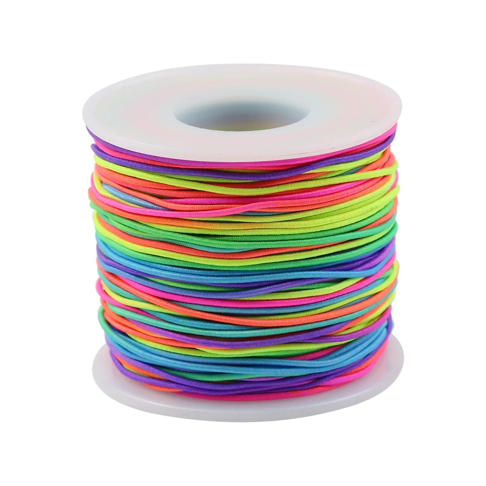 Elastic String for Bracelets 10Roll for Rainbow Beading Cord, Colorful Stretchy Crafting Thread for DIY Jewelry Making Sewing Necklace(Rainbow)