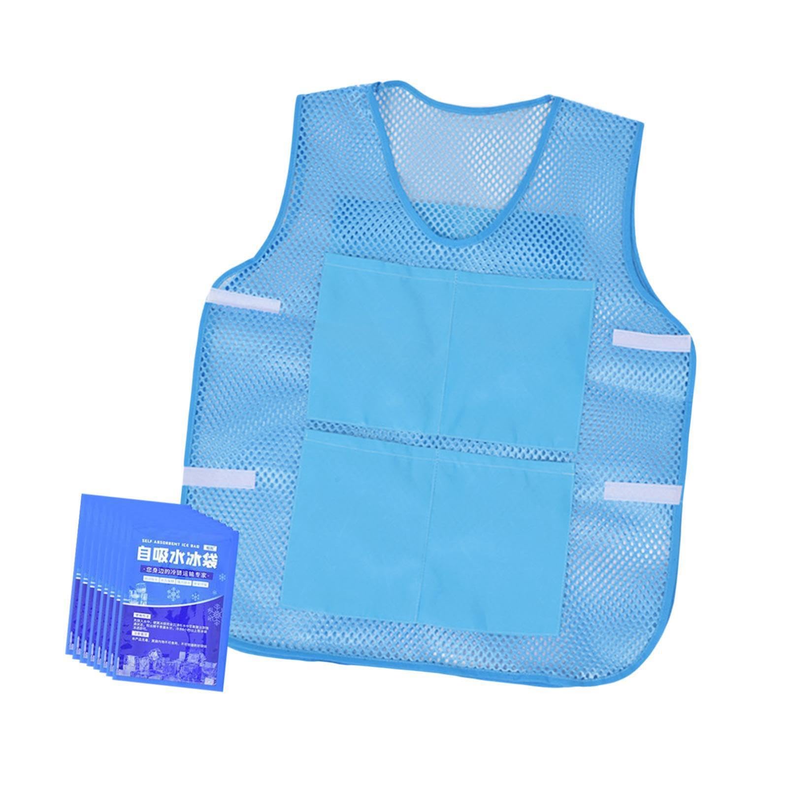 CYDZSRA Cooling Vest Hot Weather Adjustable Ice Cooling Vest Summer Wear For Outdoor Running Gardening Fishing Cycling Ice Hot Weather Work Running Outside