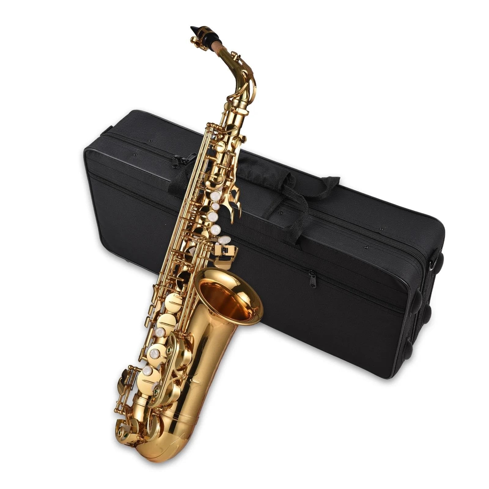 Eb Saksofon Altowy Mosiężny Lakierowany Saksofon Altowy Instrument Dęty Profesjonalny Instrument Muzyczny Z Akcesoriami Do Futerału profesjonalny Saksofon