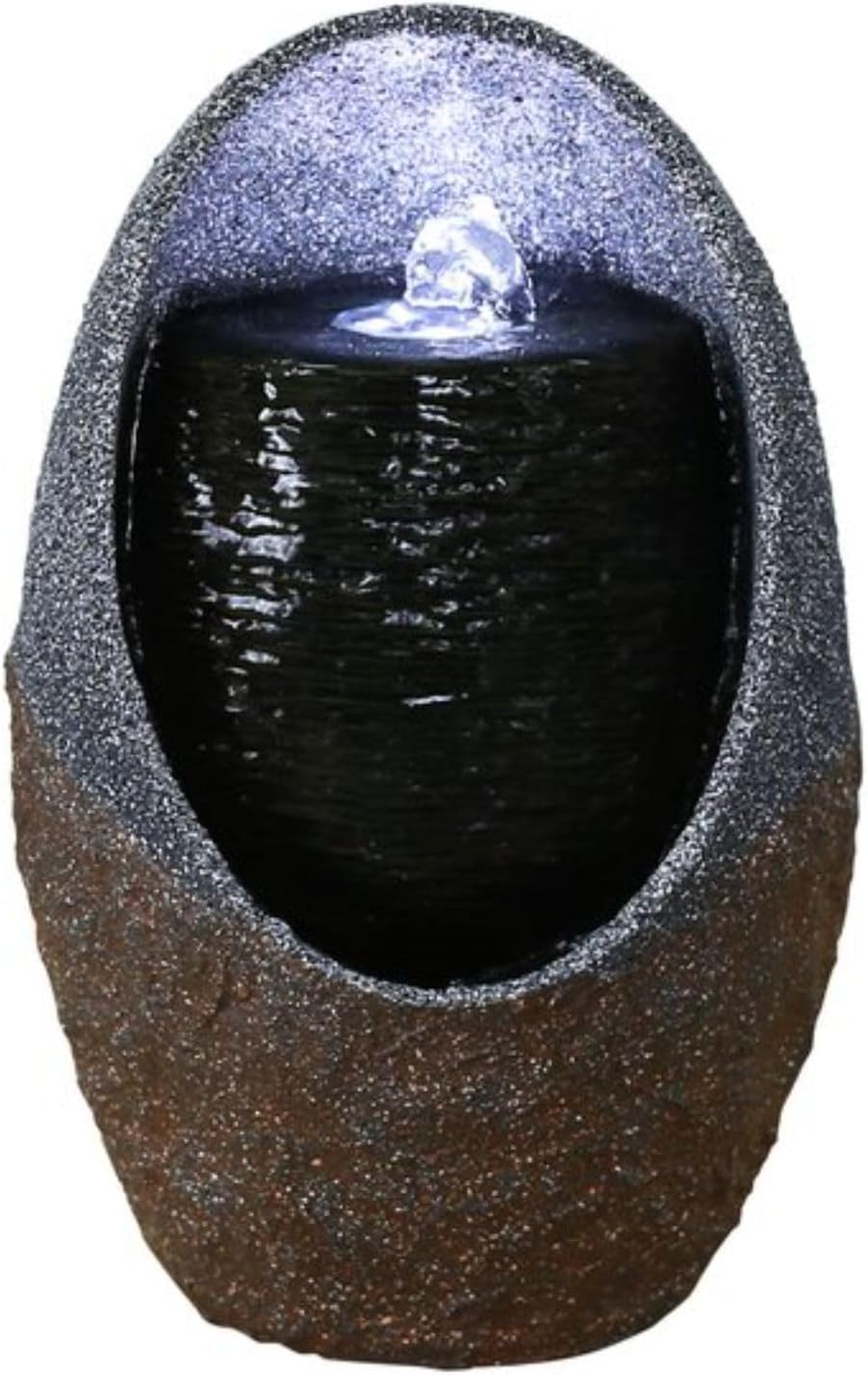HI-LINE 11" LED Lighted Bubbling Water Tabletop Fountain