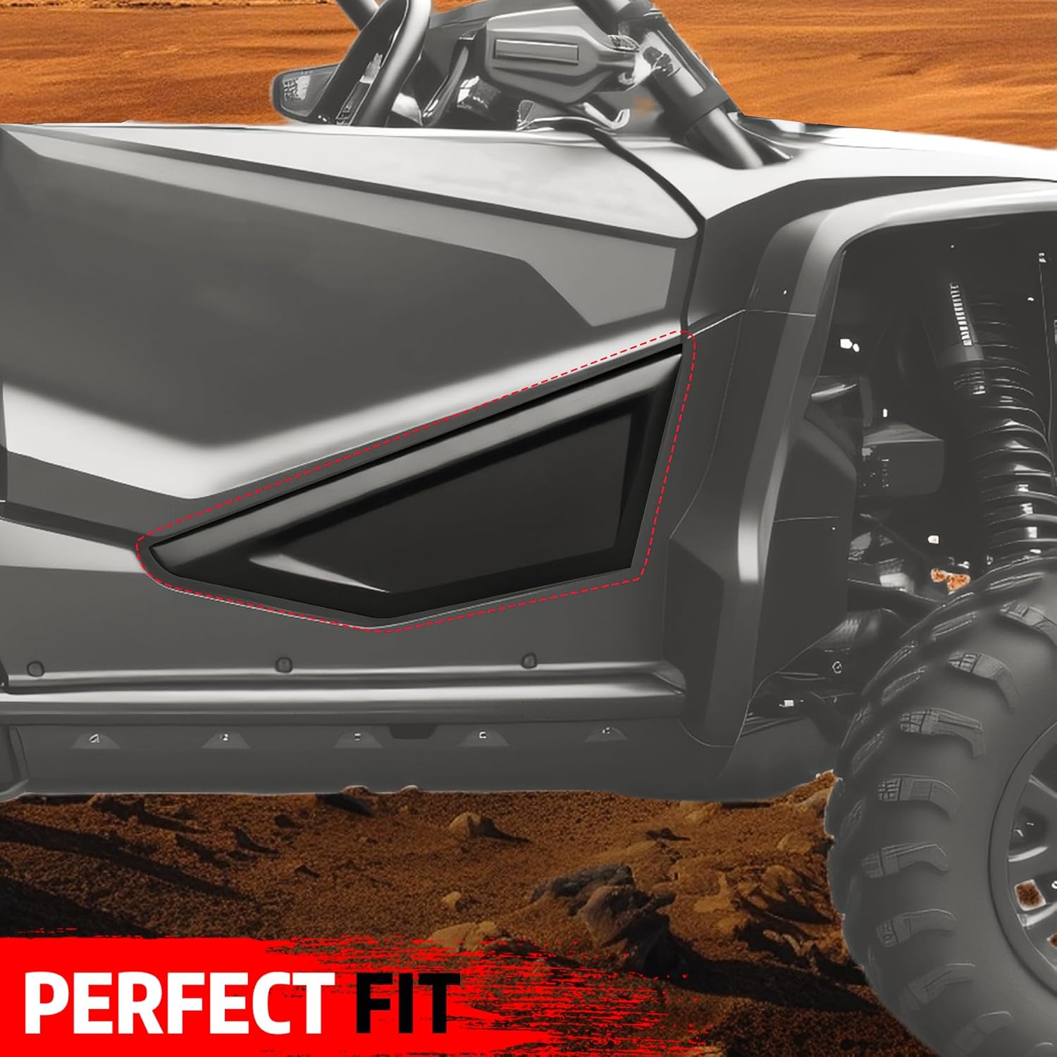 Lower Door Panels Accessories for Honda Talon 1000R 1000X 1000X-4 1000XS 1000RS 2019-2025, UTV Plastic Front Half Doors with Built-in Frame, Block Mud Dust Debris, Replaces 08R77-HL6-A00 (2 Doors)