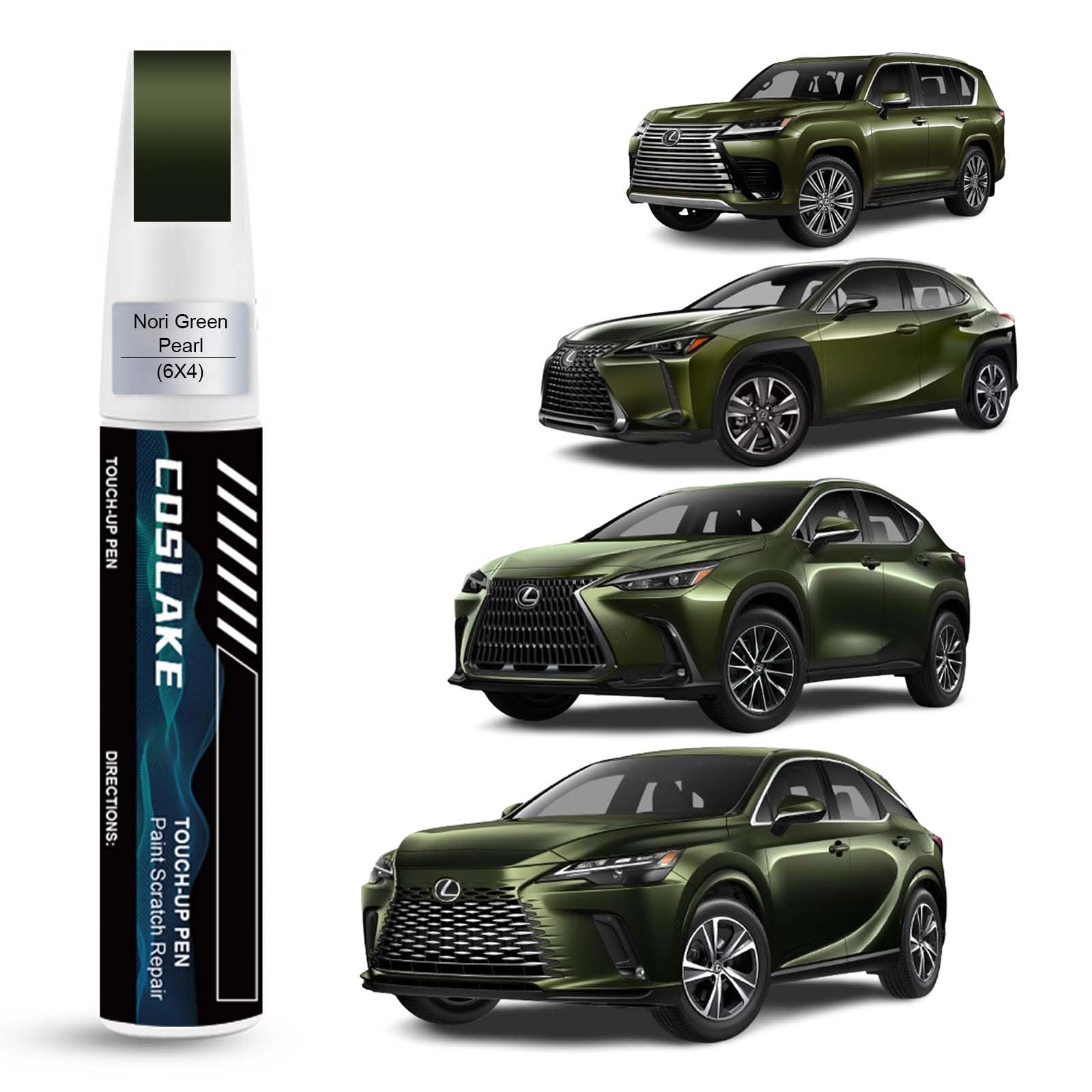 Amazon.com: COSLAKE Car Touch Up Paint(Nori Green Pearl(6X4)) for