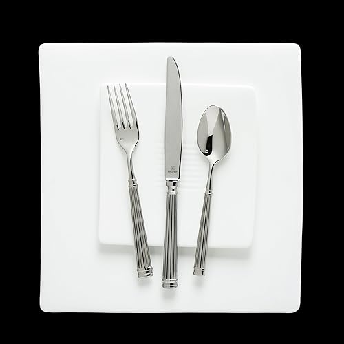 Miniatura 3 de Juego de cubiertos Fortessa, de acero inoxidable 1810 para bistró, juego para 1persona, 5unidades, Doria, 5-piezas, Plateado