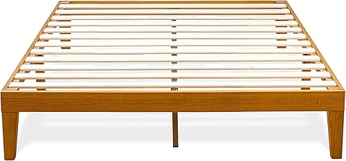 Miniatura 4 de East West Furniture DNP-23-F - Base de cama de plataforma de tamaño matrimonial con 4 patas de madera maciza y 2 patas centrales adicionales,