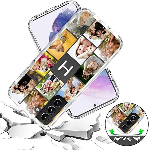 Vista 192 de Funda transparente 3 en 1 diseñada para teléfono Galaxy S21, Plus/Ultra/FE 5G Samsung, capas protectoras híbridas [protector de pantalla] Borrar 05