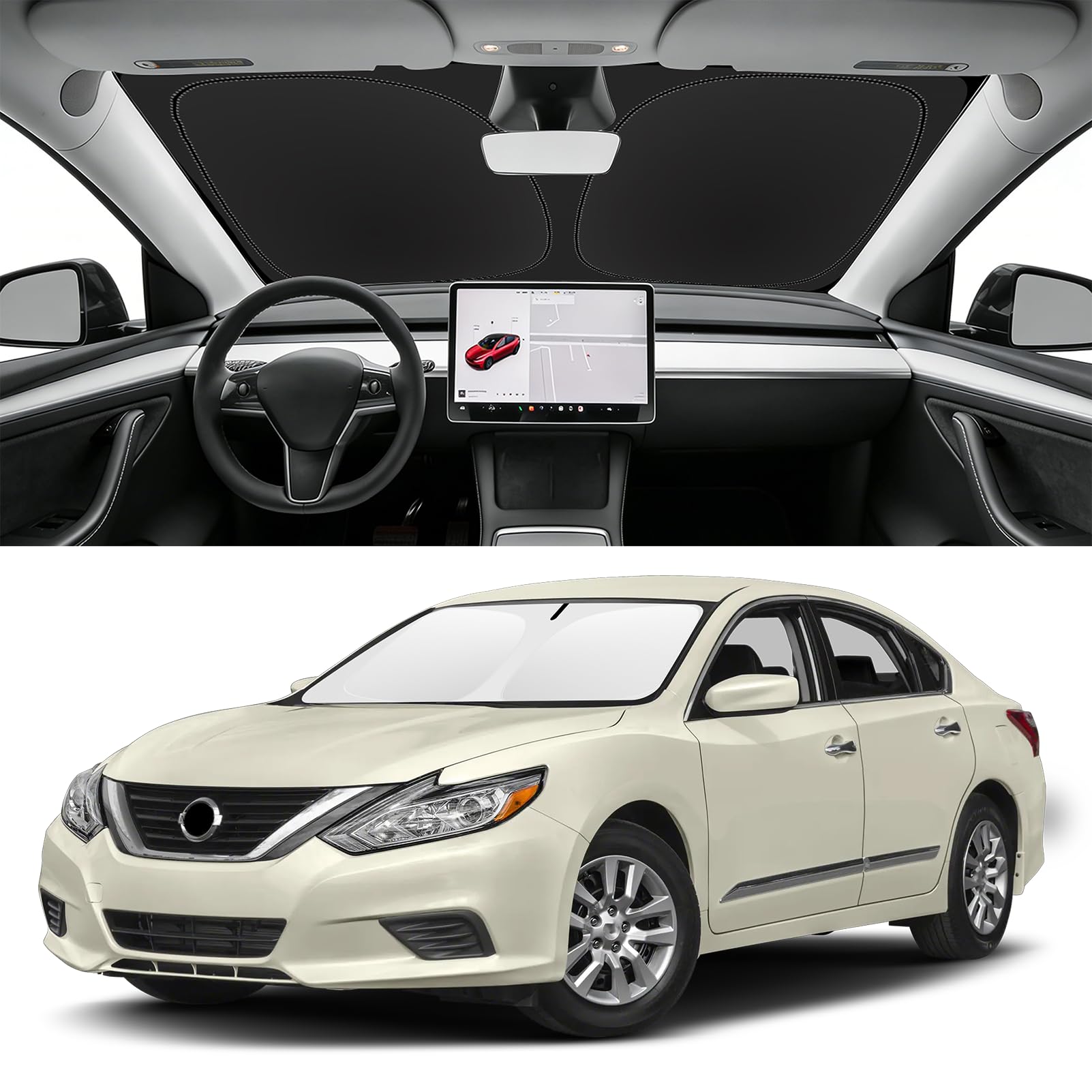 Custom Fit Windshield Sun Shade for Nissan Altima 2007-2018