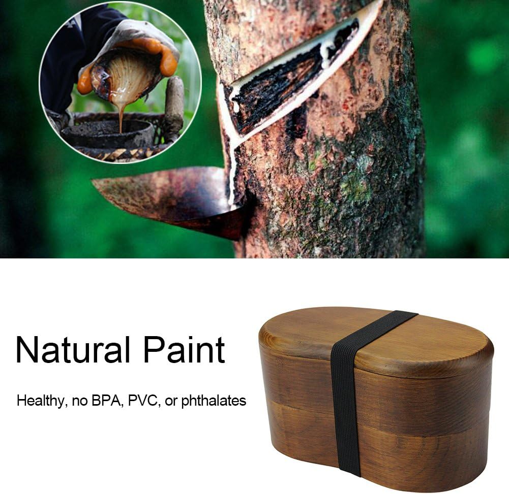 AOOSY Japanese Bento Box, Lunch Boxes, Japanese Double Layer Natural Wooden Bento Boxes Lunch Box For Adult Picnicking Office Hiking Camping