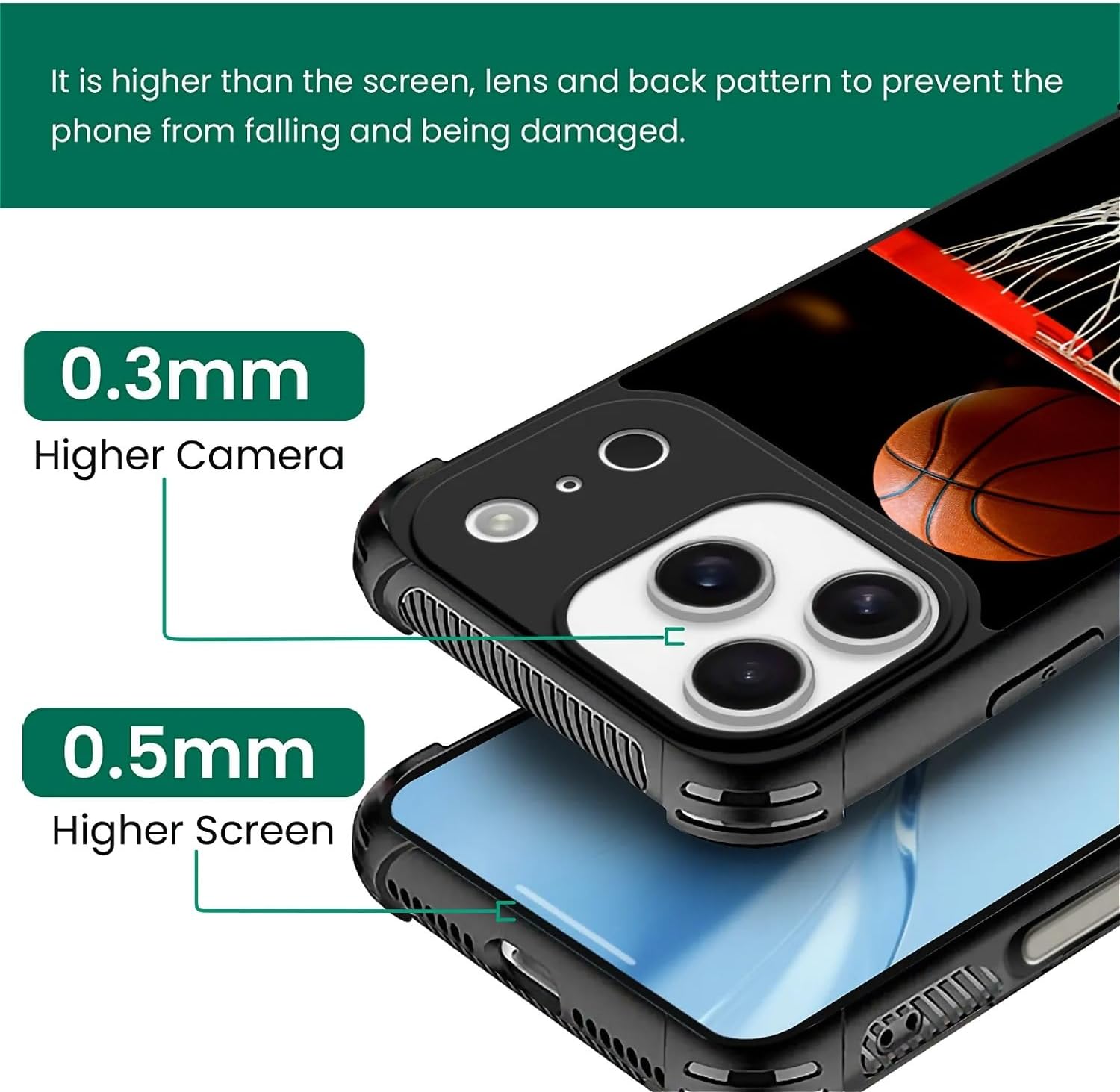 for iPhone 17 Pro Case, Compatible with MagSafe, Military-Grade Protection, All-Around Shockproof Corners, Anti-Scratch Magnetic Phone Case for iPhone 17 Pro - Basketball - Image 4