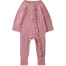 Little Sleepies Ruffle Zippy, Pajamas, Viscose from Bamboo Baby Pajamas, Girls Sleepers, 2-Way Zipper