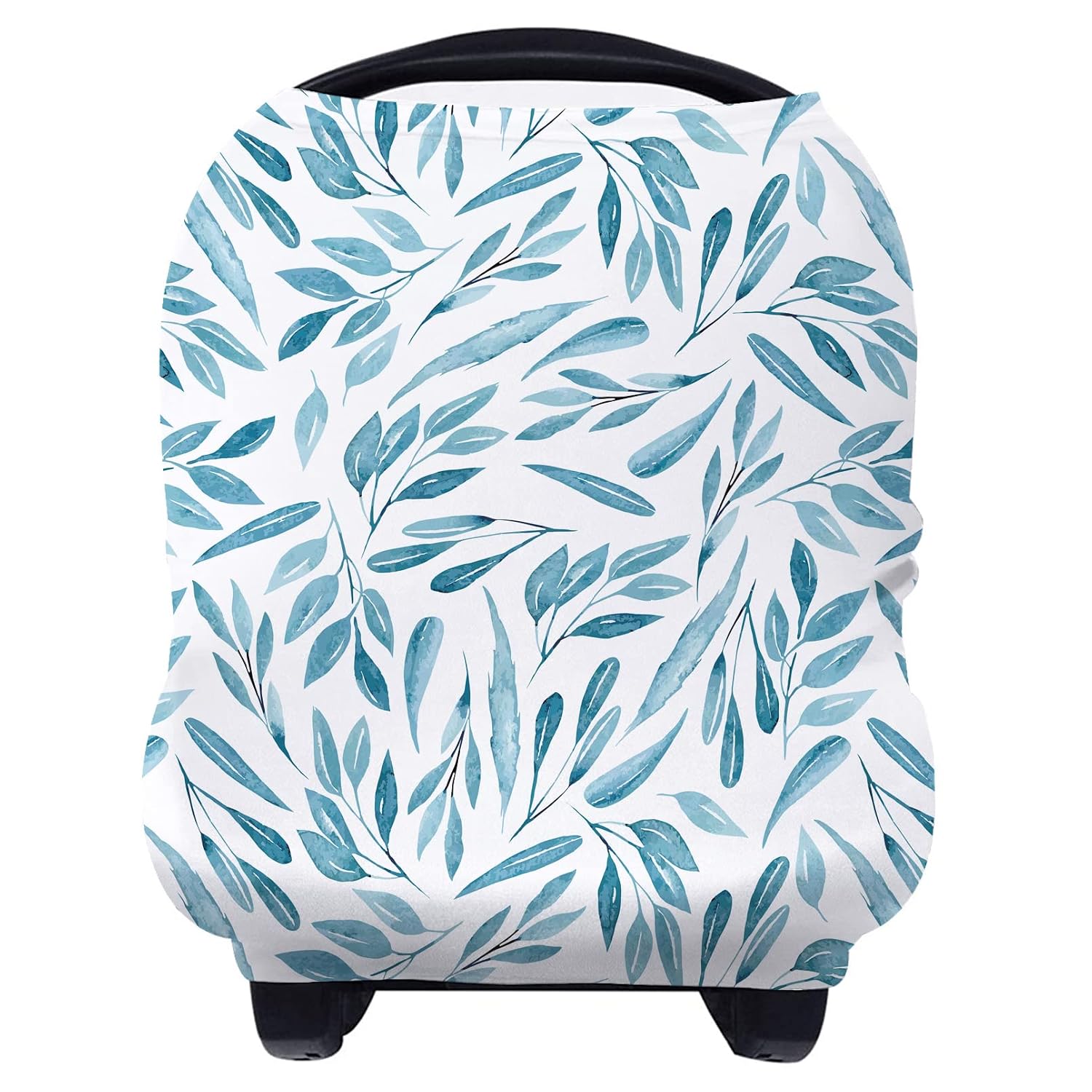Yoofoss Nursing Cover Breastfeeding Scarf - Baby Car Seat Covers, Infant Stroller Cover, Strechy Carseat Canopy for Boys and Girls (Leaves)