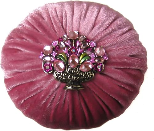 Miniatura 10 de Cojín abrasivo de terciopelo morado de 4 pulgadas para coser – 1 libra de polvo de esmeril – hecho a mano en Estados Unidos (4 pulgadas, morado)