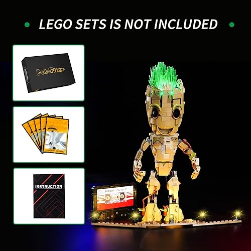 Miniatura 2 de Kit de luz LED para Lego Marvel Venomized Groot 76249, kit de iluminación creativa compatible con Lego 76249 (solo luces, sin juego de Lego)