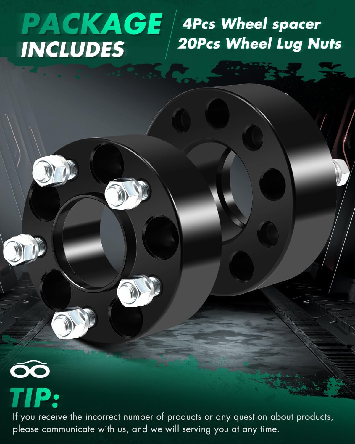 SCITOO 4pcs Wheel Spacers 2" 5x4.5 Bore 71.5mm Studs 14x1.5 5Lug Wheel Spacers Adapters Fit for for Ford for Mustang for Lincoln Aviator - Image 2