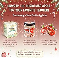 Vista 4 de Tarro de Manzanas Positivo con 60 Tarjetas de Afirmación Diaria, Regalo de Apoyo Emocional de Manzanas, Tarjetas de Manzanas, Regalos Divertidos