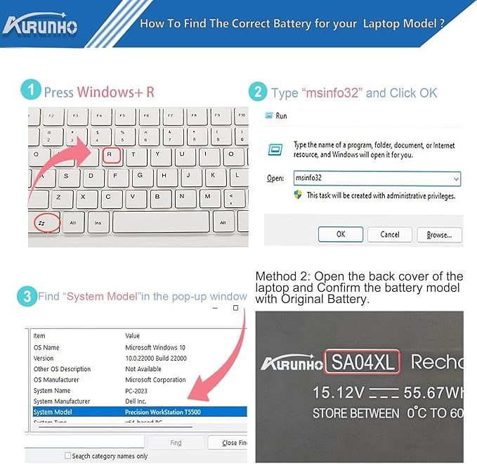 Batería SA04XL 55.67Wh AURUNHO para HP Envy X360 miniatura 4