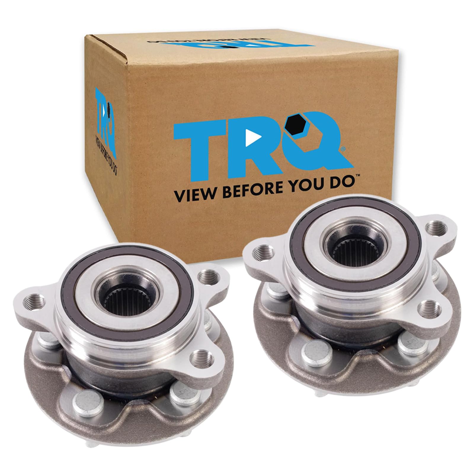 TRQ Front Left and Right Wheel Bearing &amp; Hub Assembly Set 2 Piece