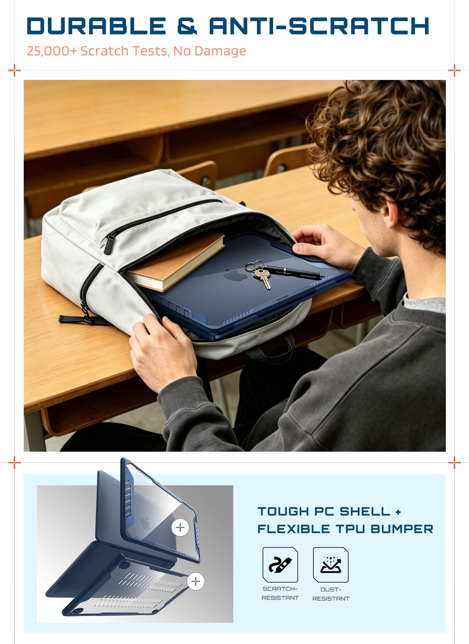 SUPCASE Custodia per MacBook Neo 13 pollici 2026, modello A3404 (chip A18 Pro), protezione rigida robusta [qualità militare] (Unicorn Beetle) trasparente antigraffio cover per MacBook Neo 13 (indoco)