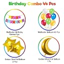 Party Propz Happy Birthday Balloons Decoration Kit Items Combo - 44Pcs for Kids Boys Adult Men Husband,Quarantine Theme Decorations/Foil balloon,Metallic Latex Baloon, Curtain, Banner (cardstock) gallery image