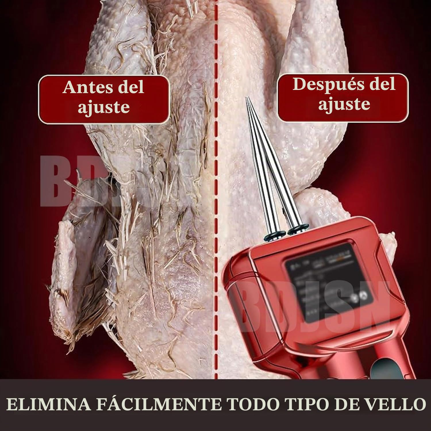 Desplumador De Aves De Corral Eléctrico Inalámbrico De Mano De 300 N, Herramienta De Desplumado De Aves De Corral De Alta Potencia Con Interruptor De Avance Y Retroceso, Ajuste Automático De Sellado