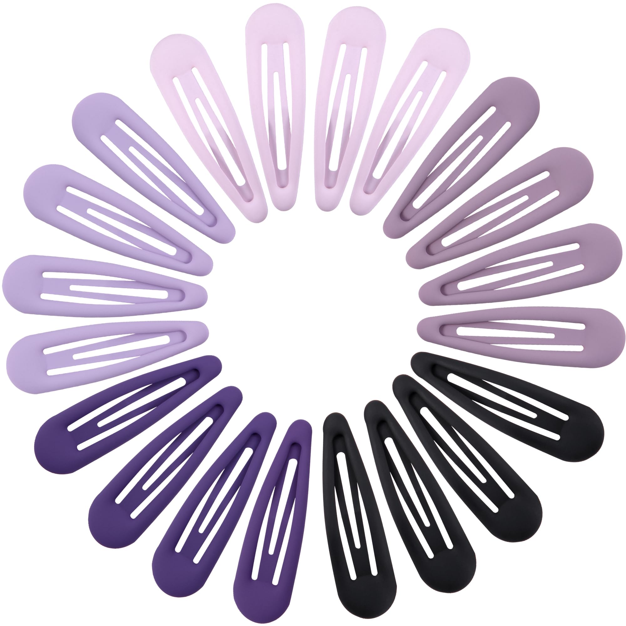 Small Matte Black Hair Barrettes - 20 Pack -9