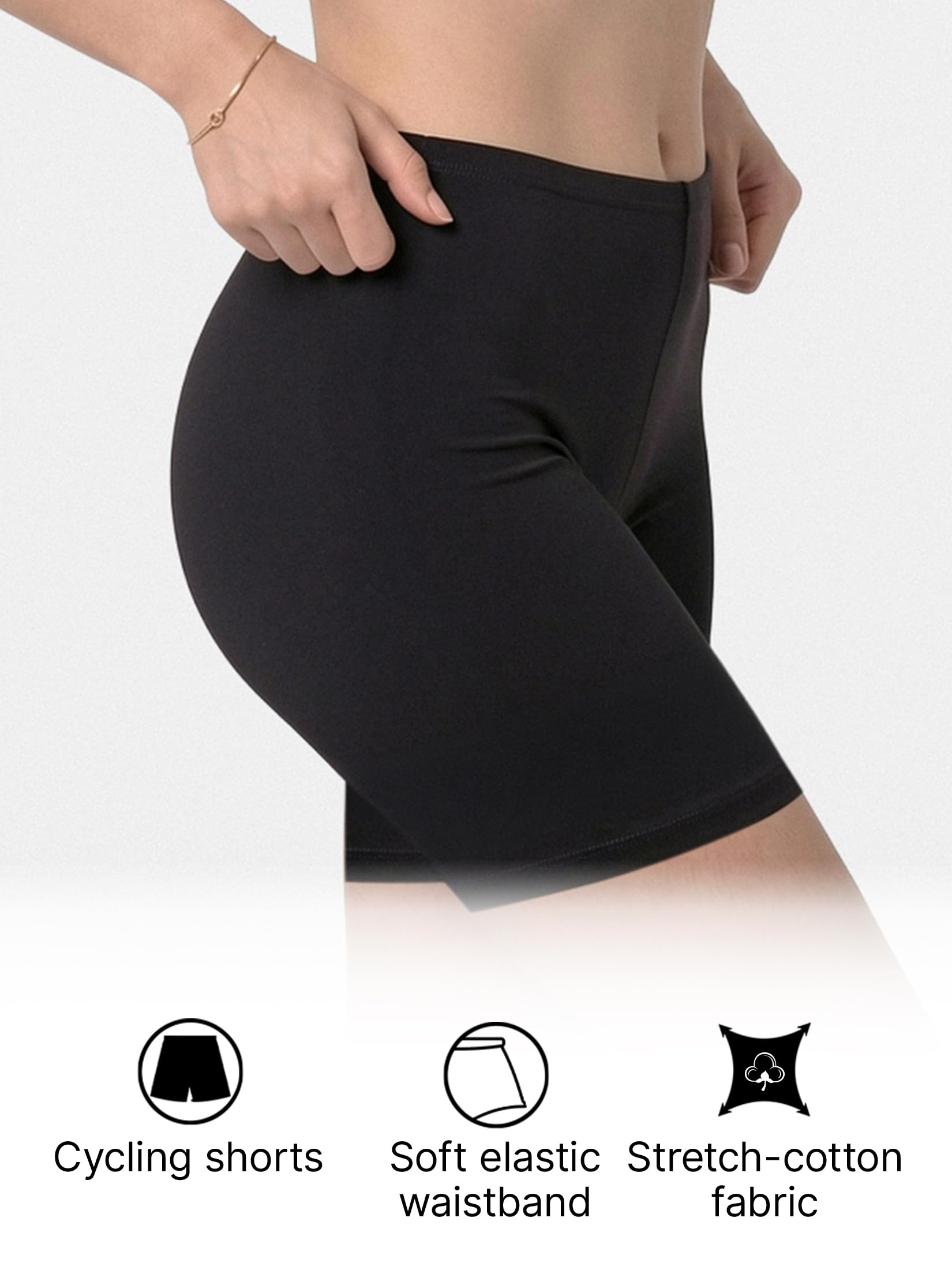 Enamor Women's Shorts (Black, L) 2