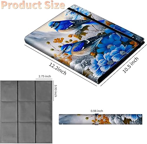 Miniatura 3 de Carpeta de 9 bolsillos para tarjetas, carpetas impermeables para tarjetas coleccionables con bolsillos de doble cara, carpeta de colección de 540