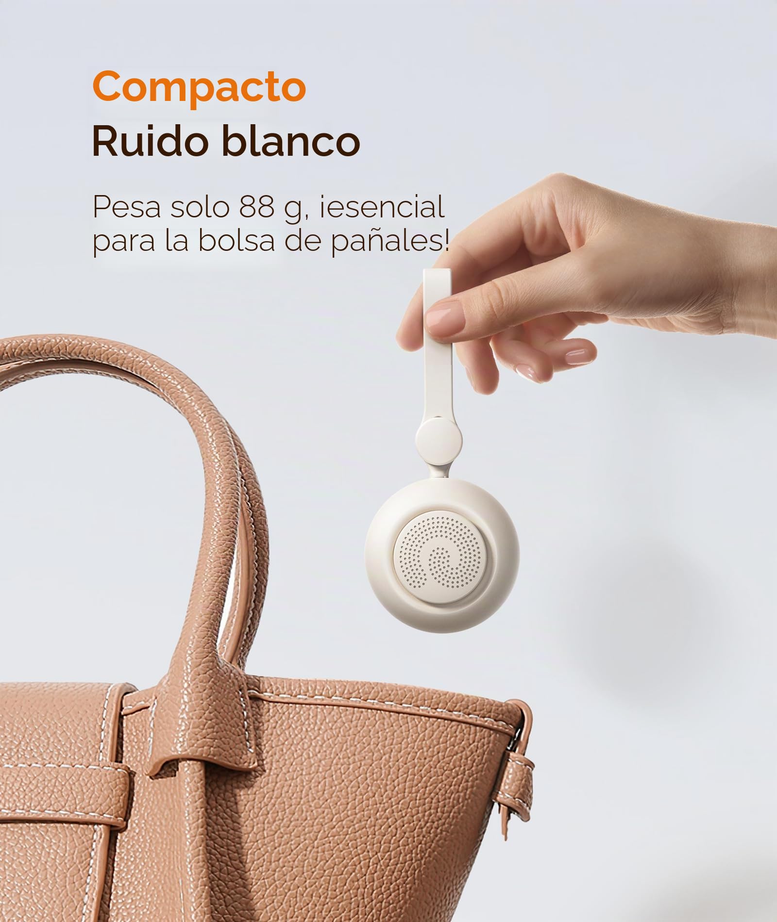 Dreamegg Sleep Lite 1 Máquina de Ruido Blanco Portátil Bebé, Maquina Ruido Blanco Bebe con 19 Sonidos, White Noise Machine 30 Volumen 4 Temporizador USB-C Recargable, Regalo Bebe Musica para Dormir