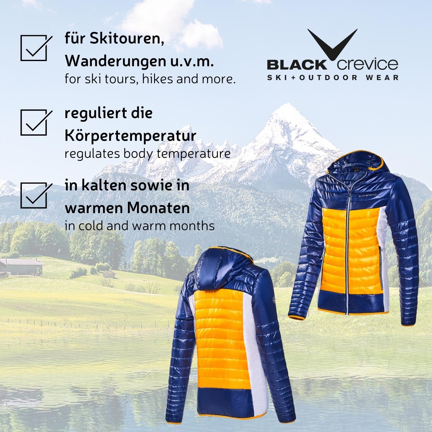Black Crevice Damen Isolationsjacke Jacke
