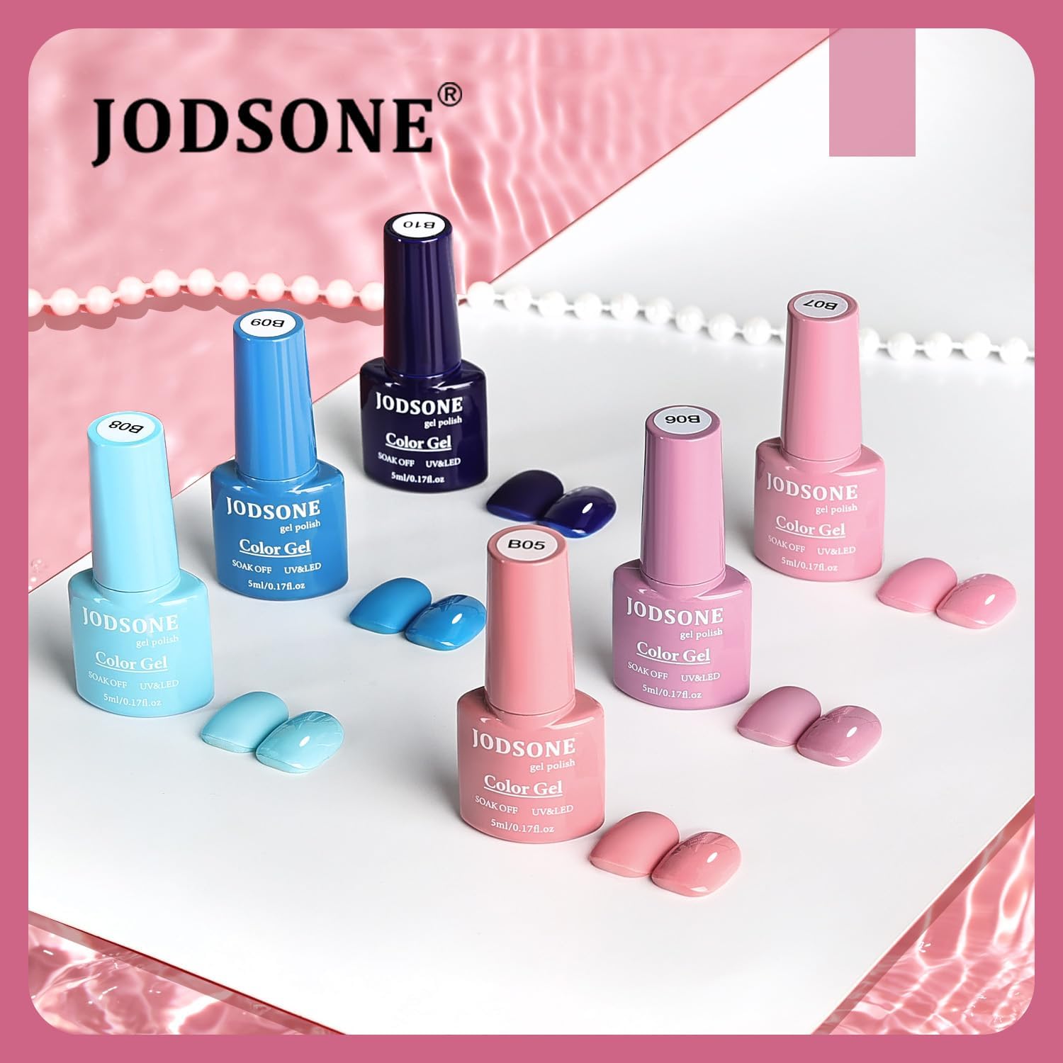 JODSONE Coffret de 32 Vernis Gel - Base & Top Coat Non nécessaire d'essuyer - Effets Mat & Brillant - Choix Professionnel