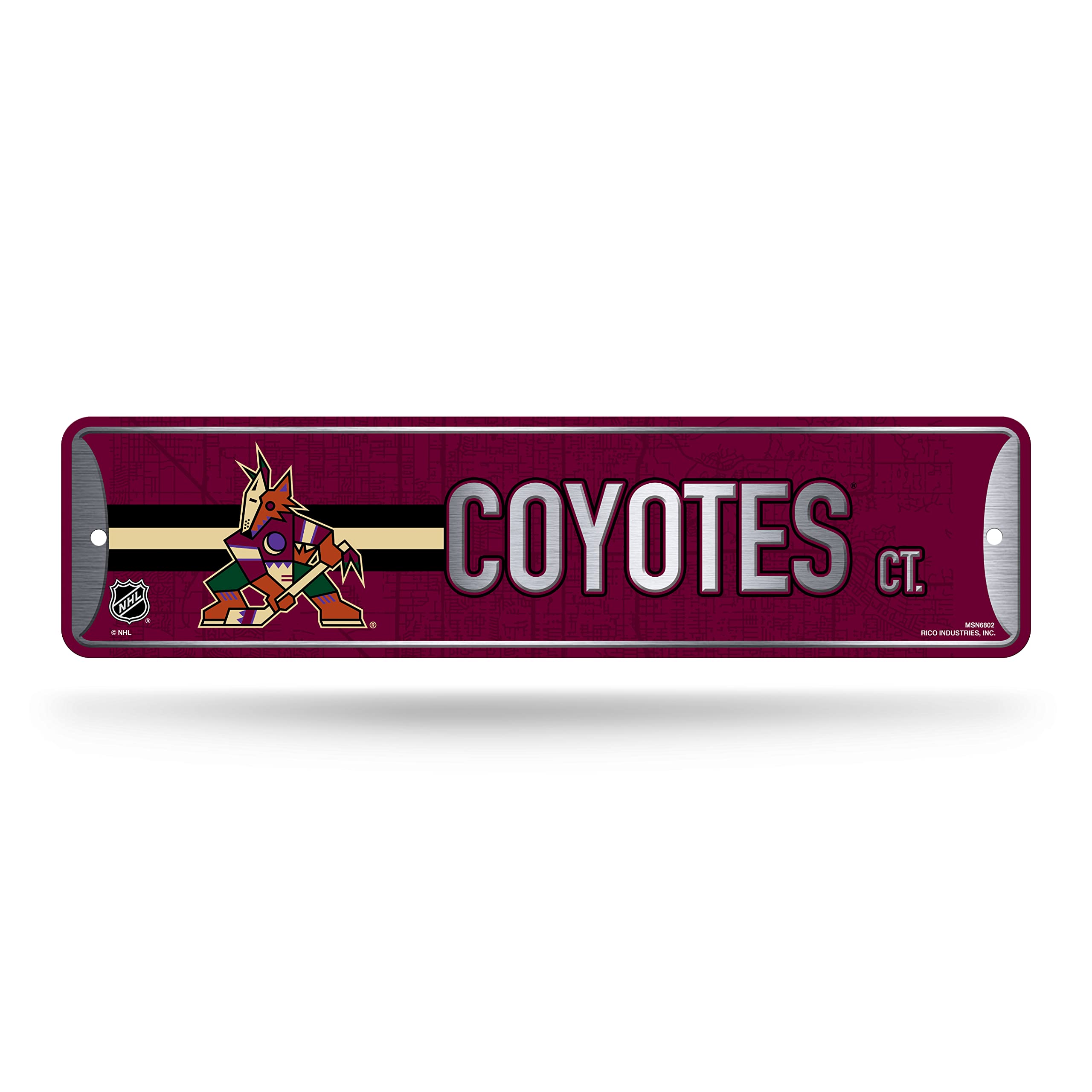 Rico Industries NHL Hockey Arizona Coyotes Metal Street Sign 4