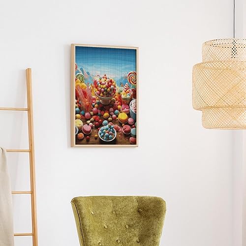 Miniatura 4 de Adult DIY Diamond Painting Kit, Candy Poster Full Drill 5D Square Crystal Diamonds Art, Diamond Art Kits for Beginners with Tools, Home Wall Decor