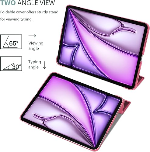 Miniatura 5 de ProCase Funda inteligente para iPad Air de 11 pulgadas M3 M2 2025 202410.9 Air 5 4 generación 2022 2020, funda protectora para Air 5 4, color rosa