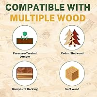 Vista 6 de LIONMAX Tornillos de cubierta de 4 pulgadas, tornillos para madera #10 x 4, 50 unidades, resistentes a la corrosión, revestimiento epoxi exterior