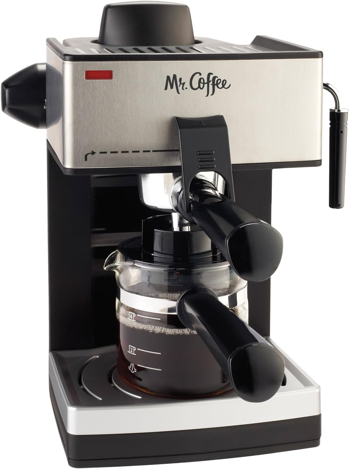 Mr. Coffee 4-Cup Steam Espresso System with Milk Frother, ECM160