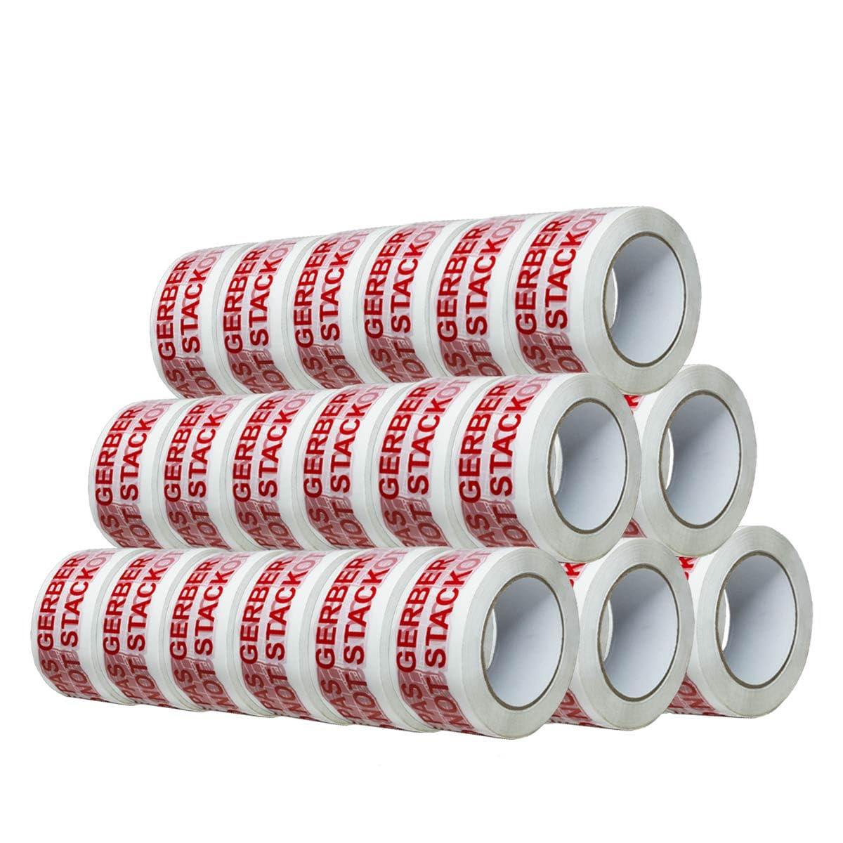 Tecplast Ruban adhésif d'emballage 28µ blanc imprimé NE PAS GERBER en rouge - Adhésif d'expédition 50 mm x 100 m - Carton de 36