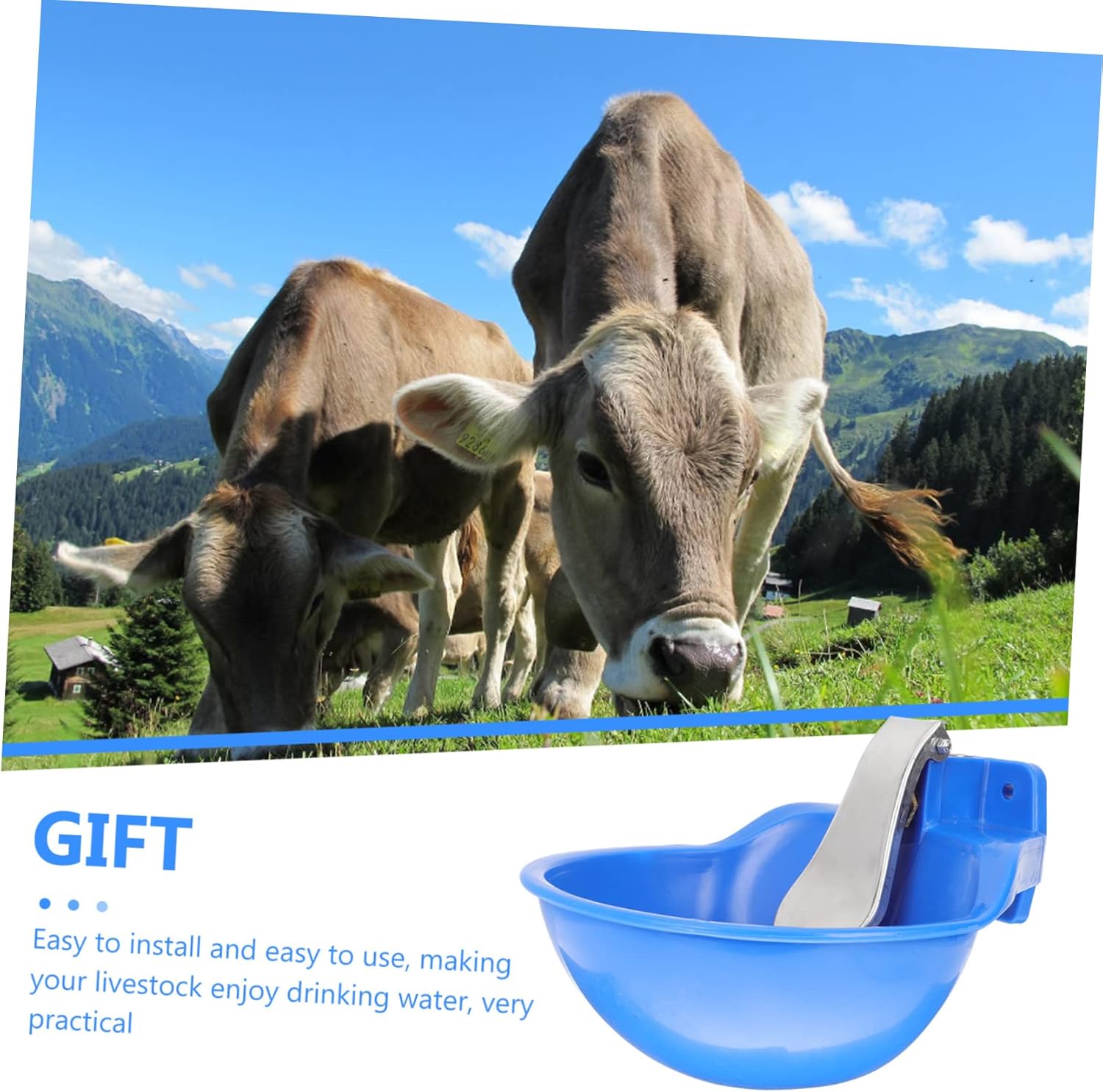 Toyvian Material Livestock Water Bowl Cattle Drinker Farm Feeder Leakproof Design